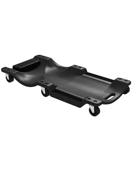 DURHAND Mechanic Vehicle Creeper, Under-Car Rolling Crawler Board, with Headrest, Wheels, Black