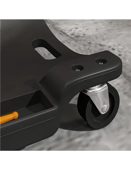 DURHAND Mechanic Vehicle Creeper, Under-Car Rolling Crawler Board, with Headrest, Wheels, Black