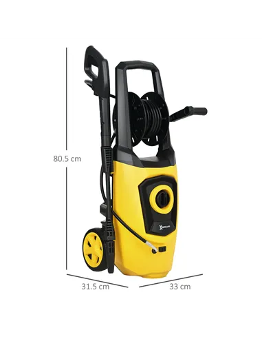 DURHAND 1800W High Pressure Washer, 150 Bar Pressure, 510 L/h Flow, High-Performance Portable Power Washer Jet Wash Cleaner with