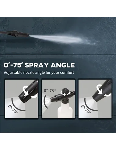 DURHAND 1800W High Pressure Washer, 150 Bar Pressure, 510 L/h Flow, High-Performance Portable Power Washer Jet Wash Cleaner with