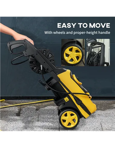 DURHAND 1800W High Pressure Washer, 150 Bar Pressure, 510 L/h Flow, High-Performance Portable Power Washer Jet Wash Cleaner with