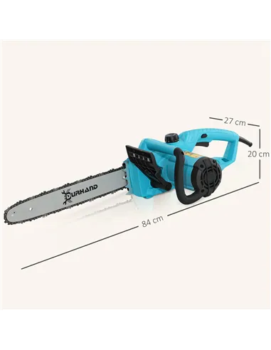 DURHAND 2000W Powerful Electric Chainsaw, 16" Aluminium Blade Portable Corded Chain Saw, 7250rpm Chain Saw for Garden Tree Pruni