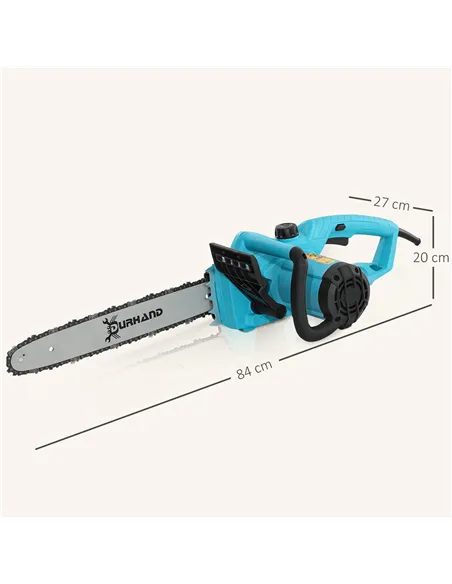 DURHAND 2000W Powerful Electric Chainsaw, 16" Aluminium Blade Portable Corded Chain Saw, 7250rpm Chain Saw for Garden Tree Pruni