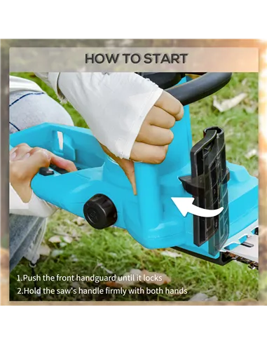 DURHAND 2000W Powerful Electric Chainsaw, 16" Aluminium Blade Portable Corded Chain Saw, 7250rpm Chain Saw for Garden Tree Pruni