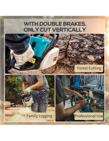 DURHAND 2000W Powerful Electric Chainsaw, 16" Aluminium Blade Portable Corded Chain Saw, 7250rpm Chain Saw for Garden Tree Pruni