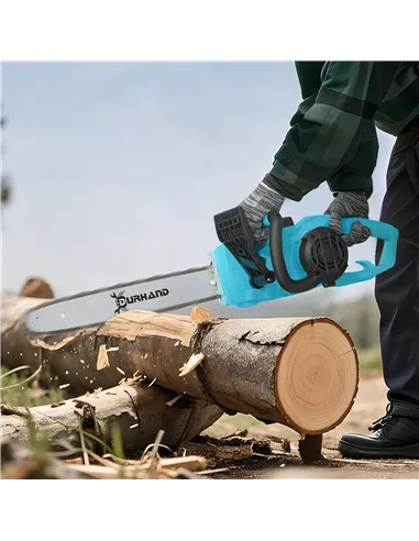 DURHAND 2000W Powerful Electric Chainsaw, 16" Aluminium Blade Portable Corded Chain Saw, 7250rpm Chain Saw for Garden Tree Pruni