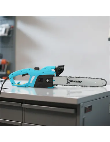 DURHAND 2000W Powerful Electric Chainsaw, 16" Aluminium Blade Portable Corded Chain Saw, 7250rpm Chain Saw for Garden Tree Pruni