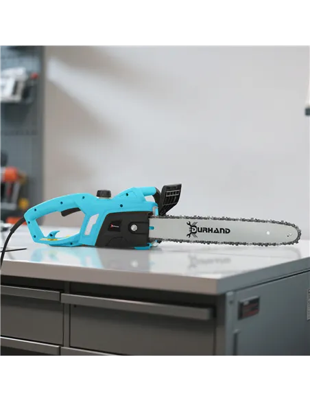 DURHAND 2000W Powerful Electric Chainsaw, 16" Aluminium Blade Portable Corded Chain Saw, 7250rpm Chain Saw for Garden Tree Pruni