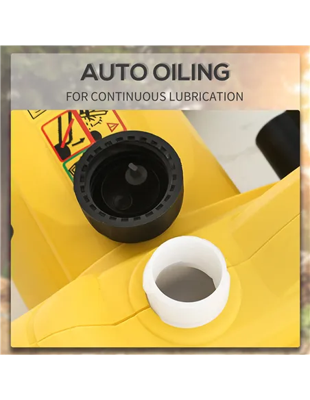 DURHAND 2000W Powerful Electric Chainsaw, 16" Aluminium Blade Portable Corded Chain Saw, 7250rpm Chain Saw for Garden Tree Pruni