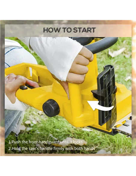 DURHAND 2000W Powerful Electric Chainsaw, 16" Aluminium Blade Portable Corded Chain Saw, 7250rpm Chain Saw for Garden Tree Pruni