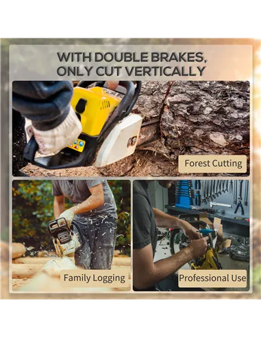 DURHAND 2000W Powerful Electric Chainsaw, 16" Aluminium Blade Portable Corded Chain Saw, 7250rpm Chain Saw for Garden Tree Pruni