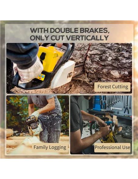 DURHAND 2000W Powerful Electric Chainsaw, 16" Aluminium Blade Portable Corded Chain Saw, 7250rpm Chain Saw for Garden Tree Pruni