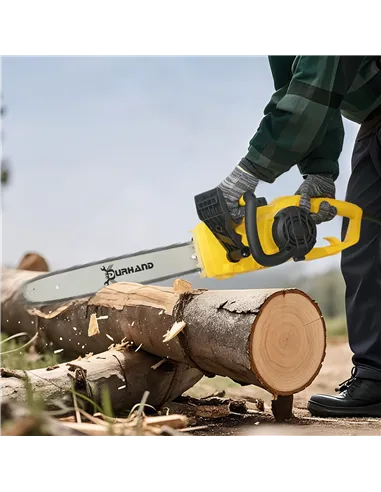 DURHAND 2000W Powerful Electric Chainsaw, 16" Aluminium Blade Portable Corded Chain Saw, 7250rpm Chain Saw for Garden Tree Pruni