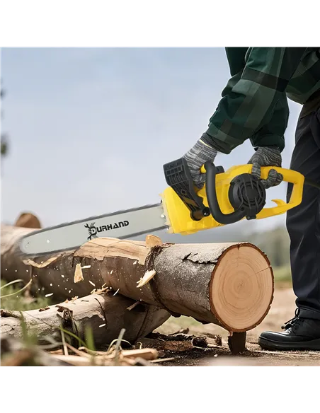 DURHAND 2000W Powerful Electric Chainsaw, 16" Aluminium Blade Portable Corded Chain Saw, 7250rpm Chain Saw for Garden Tree Pruni