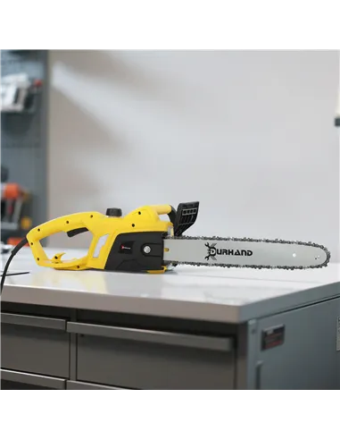 DURHAND 2000W Powerful Electric Chainsaw, 16" Aluminium Blade Portable Corded Chain Saw, 7250rpm Chain Saw for Garden Tree Pruni