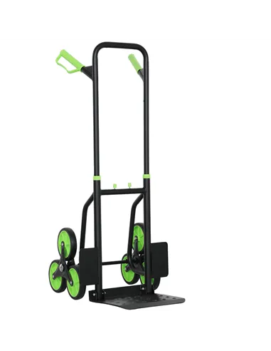 DURHAND Six-Wheel Folding  Sack Barrow Trolley - Black/Green