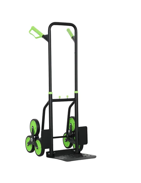 DURHAND Six-Wheel Folding  Sack Barrow Trolley - Black/Green