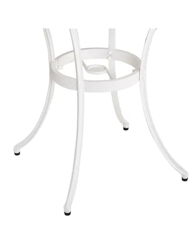 Outsunny Three-Piece Elegant Aluminium Garden Set - White