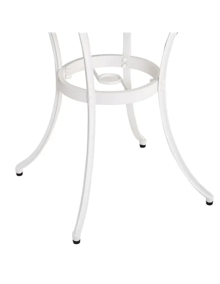 Outsunny Three-Piece Elegant Aluminium Garden Set - White