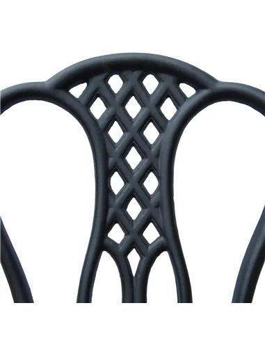 Outsunny 3 Piece Patio Cast Aluminium Bistro Set Garden Outdoor Furniture Table and Chairs Shabby Chic Style