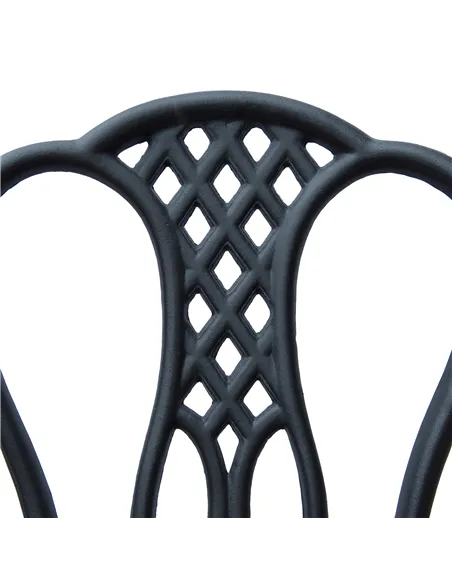 Outsunny 3 Piece Patio Cast Aluminium Bistro Set Garden Outdoor Furniture Table and Chairs Shabby Chic Style