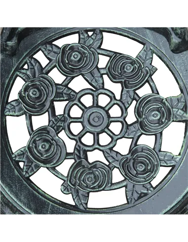 Outsunny Cast Aluminium Outdoor Patio Garden Bistro Elegant Design Table Chair Set - Green (3-Piece)