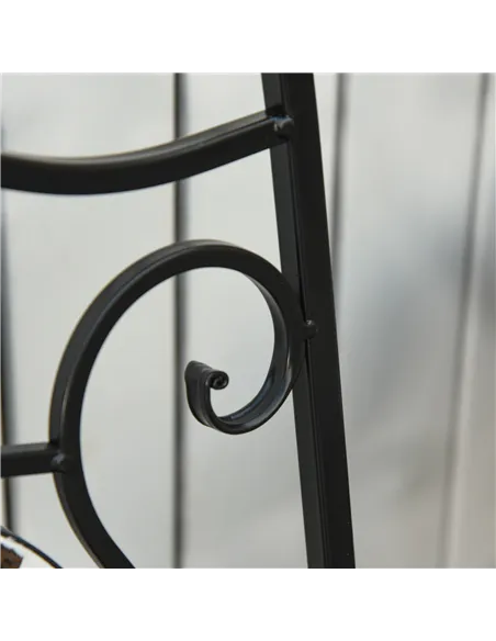 Outsunny Three-Piece Mosaic Bistro Table Set - Multicoloured