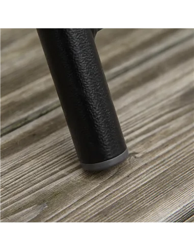 Outsunny 3 Piece Outdoor Bistro Set, Patio Conversation Furniture Set with 2 Folding Backrest Adjustable Armchairs and Glass Top