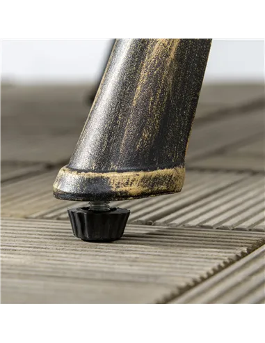 Outsunny 3 Piece Cast Aluminium Garden Bistro Set for 2 with Parasol Hole, Outdoor Coffee Table Set, Two Armless Chairs and Roun