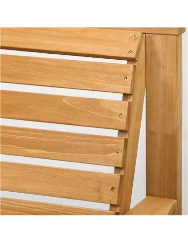 Outsunny Wooden Garden Love Seat, 2 Seater Jack & Jill Companion Seat with Coffee Table and Parasol Hole, Partner Bench, Table a