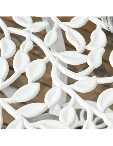 Outsunny 3 Pcs Aluminium Bistro Set Garden Furniture Dining Table Chairs Antique Outdoor Seat Patio Seater White