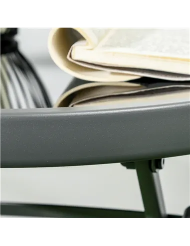 Outsunny Three-Piece Garden Seat Set, with Glass-Top Table - Brown