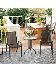 Outsunny Three-Piece Outdoor Garden Set - Black 2