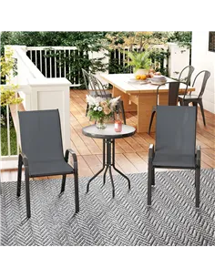 Outsunny Three-Piece Outdoor Garden Set - Grey 2