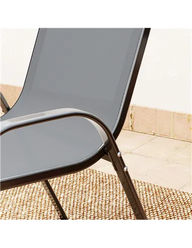 Outsunny Three-Piece Outdoor Garden Set - Grey