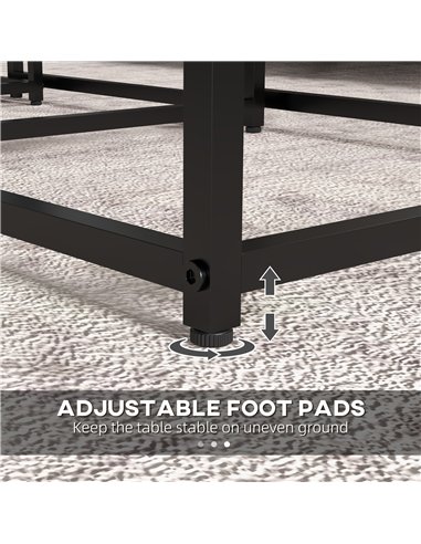 HOMCOM Three Nest of Tables, Marble Effect Finish