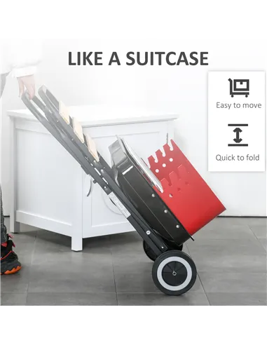 Outsunny Charcoal Trolley BBQ Barbecue Grill Patio Camping Picnic Garden Party Outdoor Cooking with Windshield and Wheels Side T