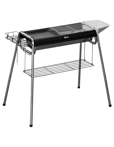 Outsunny Charcoal BBQ Grill - Black
