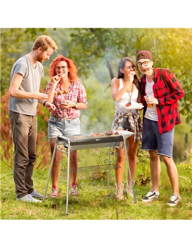 Outsunny Charcoal BBQ Grill - Black