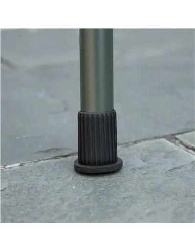 Outsunny Portable Charcoal Barbecue BBQ Grill with Seasoning Baskets and Hooks, Compact Stainless Steel Cooker for Camping Picni