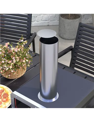 Outsunny Portable Wood Pellet Pizza Oven with 12" / 30cm Rotating Pizza Stone, Peel and Cover, Wood Fired Pizza Maker with Therm