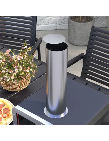 Outsunny Portable Wood Pellet Pizza Oven with 12" / 30cm Rotating Pizza Stone, Peel and Cover, Wood Fired Pizza Maker with Therm