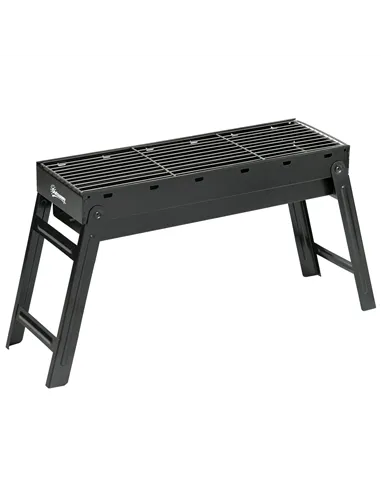 Outsunny Foldable Charcoal Grill - Black