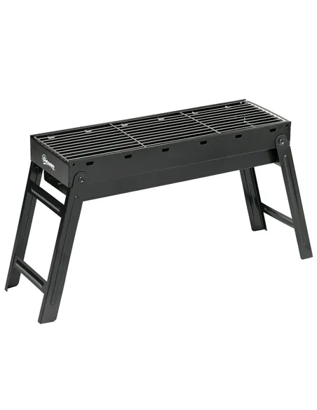 Outsunny Foldable Charcoal Grill - Black