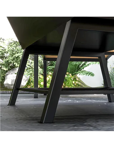 Outsunny 3-in-1 Barbecue Grill, Rotisserie Roaster and Fire Pit, with Cover