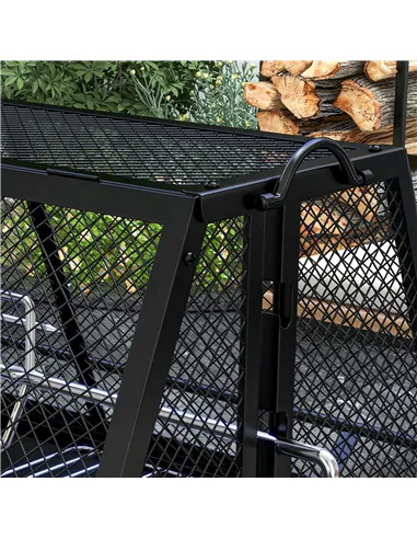 Outsunny 3-in-1 Barbecue Grill, Rotisserie Roaster and Fire Pit, with Cover