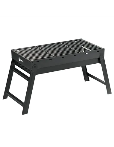 Outsunny Foldable Charcoal Grill - Black