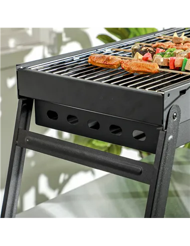 Outsunny Foldable Charcoal Grill - Black