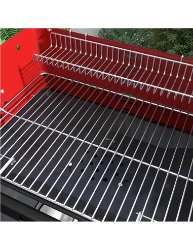 Outsunny Charcoal BBQ, with Five Position Grill Grate - Red