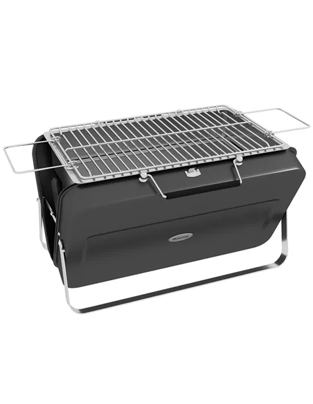 Outsunny Metal Suitable-Style Portable BBQ Grill - Black
